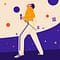Extraordinaries: Freddie Mercury illustration from the Extraordinaries series by Monika Jurczyk, minimal and expressive portrait capturing the energy and charisma of Queen’s iconic vocalist
